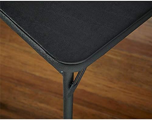 Cosco Square Folding Table 34" Black Steel, Steel Frame, Vinyl