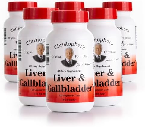 Christopher's Original Formulas Liver & Gallbladder Formula Capsules - Gallbladder Supplements with Digestive Enzymes & Natural Herbs