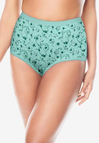Comfort Choice Plus Size Full Coverage Nylon Brief 10-Pack
