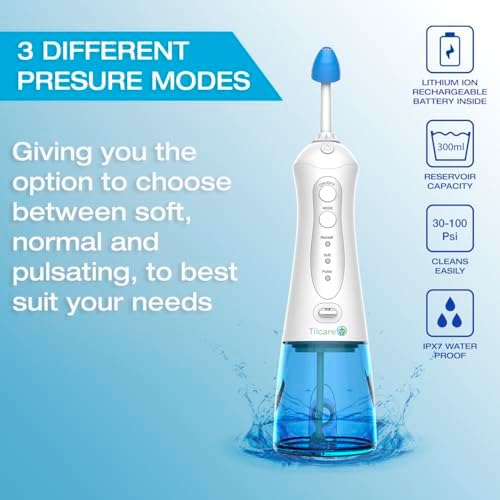 Nasal Irrigation System by Tilcare - Perfect Nasal Rinse Machine for Sinus & Allergy Relief - Electric Neti Pot for Nasal Irrigation to Cleanse Your