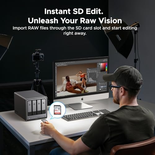 UGREEN NAS DXP2800 2-Bay, Ideal for Content Creators and Enthusiasts | Intel N100 Quad-Core CPU, 8GB DDR5 RAM, 2.5GbE, 2X M.2 NVMe Slots, 4K HDMI, Desktop NAS Network Attached Storage (Diskless)