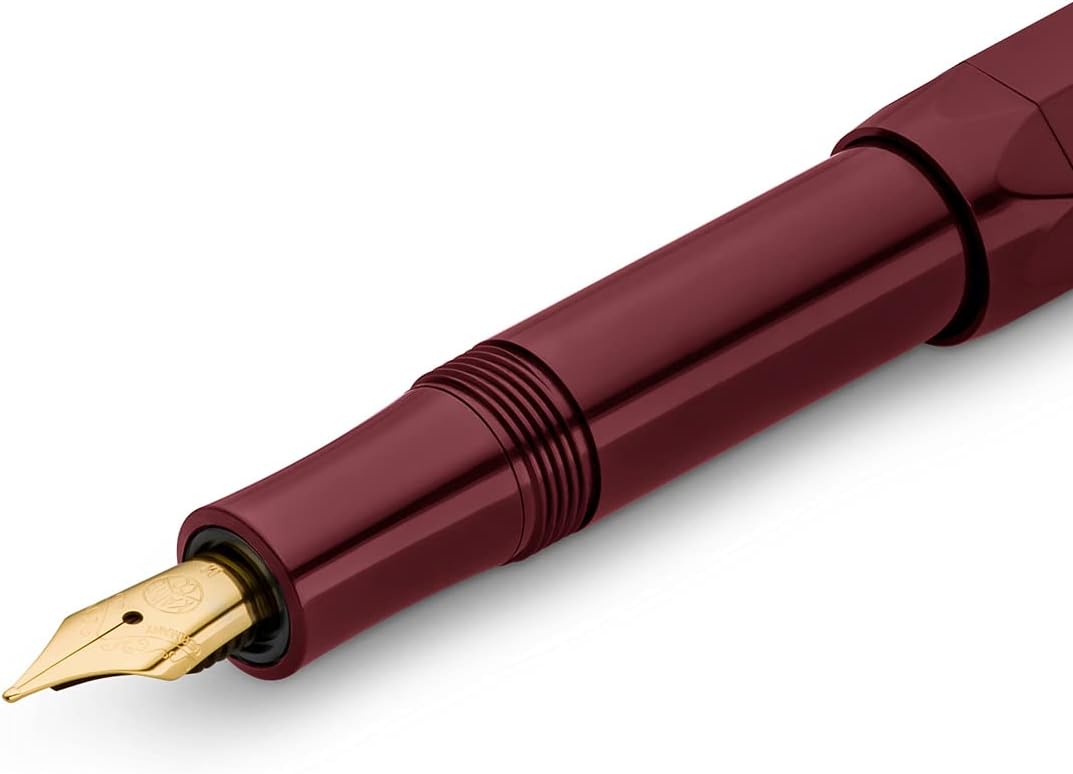 Kaweco CLASSIC SPORT Fountain Pen White with 23 Carat Gold-Plated Steel Nib and Iridium Tip for Ink Cartridges I Sport Fountain Pen 13 cm I Nib: BB (Extra Broad)