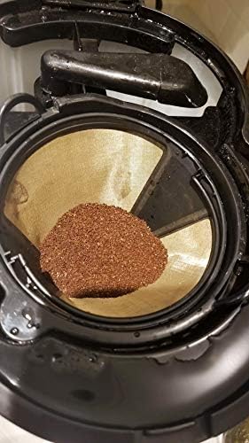 NRP Classic #4 Gold-tone Coffee Filter 8-12 cup Universal for Cuisinart GTF Coffeemaker and MORE, Oval rim Cone Shape Permanent Filter