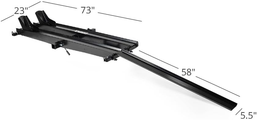 Titan Ramps Dual Motorcycle Carrier with Ramp Extension for 2" Hitch, Fits Motorcycles, Dirt Bikes, Bicycles, and Scooters, 600 Pound Capacity