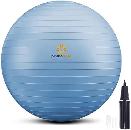 Primasole Exercise Ball for Balance Stability Fitness Workout Yoga Pilates at Home Office & Gym Birthing Ball for Pregnancy, Office Ball Chair