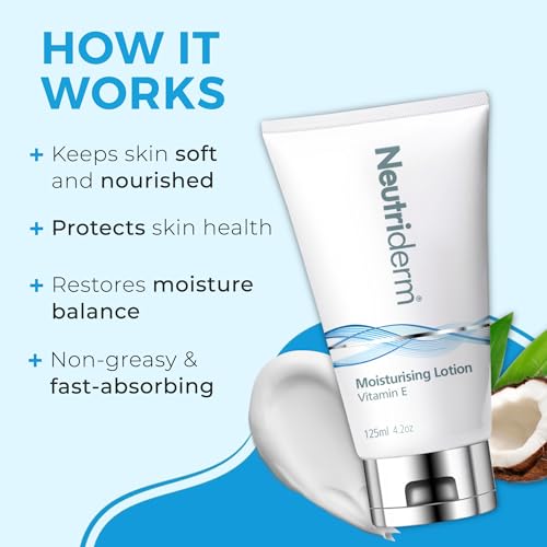 NEUTRIDERM Daily Face Moisturizer with Natural Vitamin E Cream, Moisturizing Lotion for Face and Body, Wrinkles, Dry, Acne-Prone