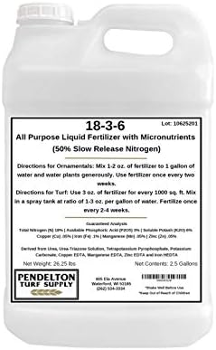 18-3-6 Liquid Fertilizer (50% SRN & Micronutrients) (2.5 Gallons)