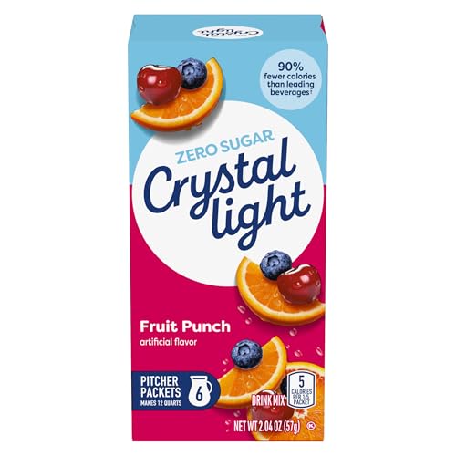Crystal Light Powdered Drink Mix, 72 Pitcher Pkts, Fruit Punch