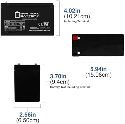 ML8-12 - 12 Volt 8 AH, F1 Terminal, Rechargeable SLA AGM Battery