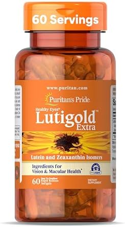Puritan's Pride Premium Healthy Eyes Lutigold™ Extra Lutein | With Meso-Zeaxanthin and Zeaxanthin for Men and Women, Vision Health Support
