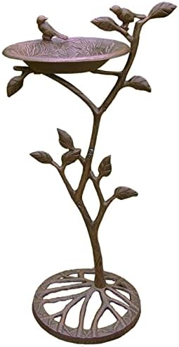 Oakland Living Meadow Bird Bath, Antique Bronze