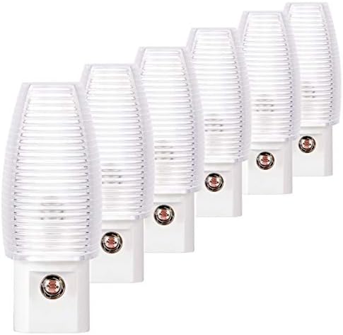 Emotionlite Plug-in Night Light, Dusk to Dawn Sensor, Warm White, 4 Pack | Warm white sensor night light, ideal for nursery, bedroom, bathroom, hallway, stairs & kitchen