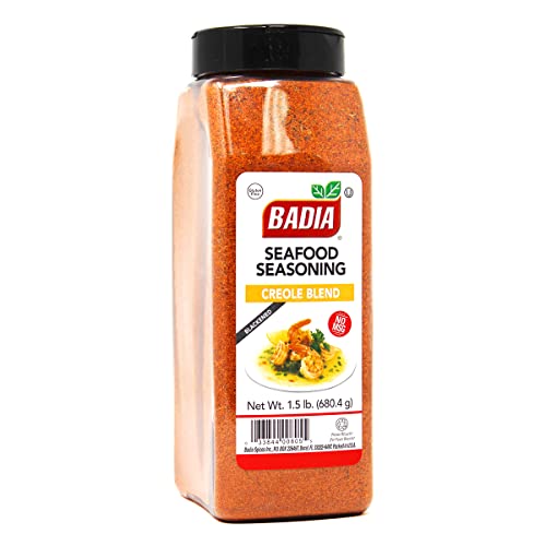 Badia Blackened Seafood Seasoning, 1.5 lb – Creole Spice Blend | Bold Creole-inspired seasoning for blackened seafood, fish, shrimp, meats, grilling, pan-searing, and Southern-style recipes