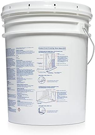 Ames Research Laboratories BMX5RG Blue MAX Waterproofer, Regular Use in Interior & Below-Grade Exterior Concrete Sealer and More. Liquid Rubber, 5 Gallon (Pack of 1), 640 Fl Oz | Ideal for waterproofing above & below grade foundations, basements, roofs,…