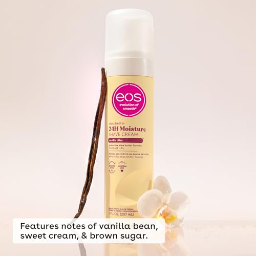 eos Shea Better Shaving Cream for Women - Vanilla Bliss, Shave Cream, Skin Care and Lotion with Shea Butter and Aloe, 24 Hour Hydration, 7 fl oz, Pack of 5