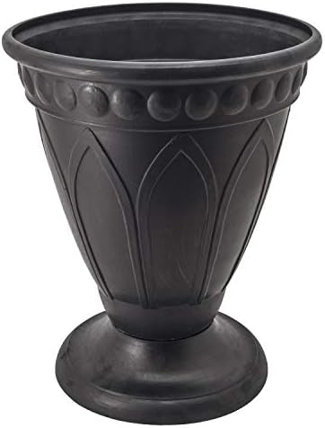 PSW HU40BK Bristol Urn Planter, 16 by 18-Inch, Black