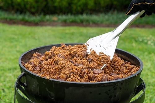 4 Gallon Cast Iron Pot with Flat Bottom, Aluminum Lid
