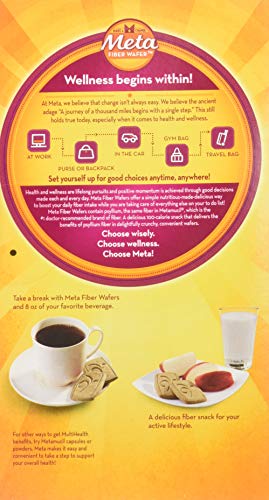 Special Pack of 2 METAMUCIL WAFERS CINNAMON.77oz, 12 per pack