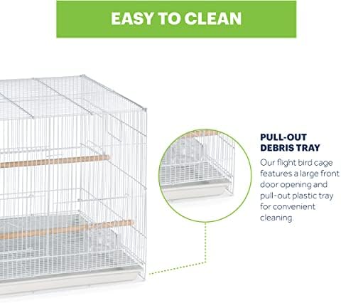 Prevue Pet Products Flight Cage Metal Steel Bird Crate, Multi-Bird Home Stackable Cage for Birds, Home Crate for Extra-Small Pet Parakeets, Finches