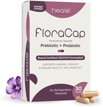 FloraCap Vaginal Probiotics for Women Health, 30 Oral Capsules | Reduce Odor, Itching, & Discomfort, pH-Balanced Formula, Urinary Tract & Healthy Vaginal Flora, Made in USA