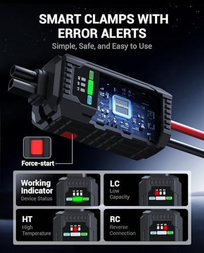 AVAPOW 6000A Car Battery Jump Starter Portable | 12V DC Output for All Gas or up to 12L Diesel, Jump Box for Car Battery with USB3.0 Power Bank