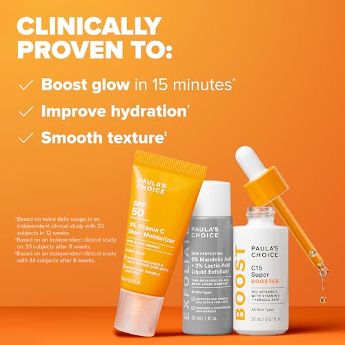 Paula's Choice BOOST C15 Super Booster 15% Vitamin C Face Serum | Daily Serum with Vitamin E & Ferulic Acid for Discoloration & Glow, Fragrance-Free