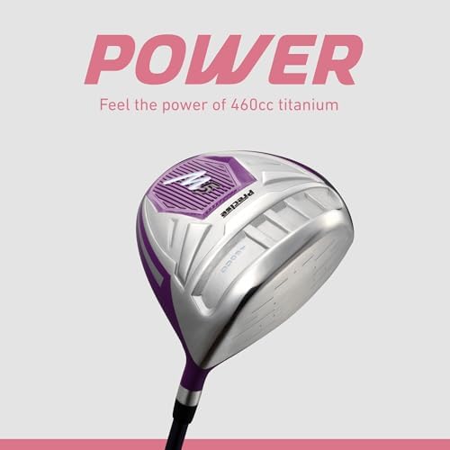 Precise M5 - Women's Golf Club Set - Purple | Titanium Driver, Fairway & Hybrid, Irons Through Wedge, Putter, Headcovers, Graphite Shafts, Petite To Tall