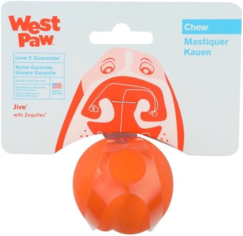 WEST PAW Zogoflex Jive Ball Dog Chew Toy – Bouncing Toys for Dogs, Fetch, Catch, Chewing, Play – Floatable, Recyclable Balls – Latex-Free, Non-Toxic, Dishwasher Safe Dog Toy, X-Small 2", Granny Smith