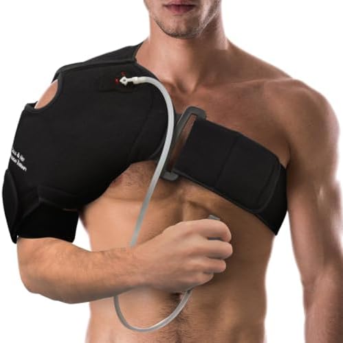NatraCure Hot or Cold Therapy Shoulder Ice Pack Wrap, Brace for Pain Relief - (Heating Pad for Rotator Cuff Injuries, Surgery, Gym, Baseball, Pitching) - 6032