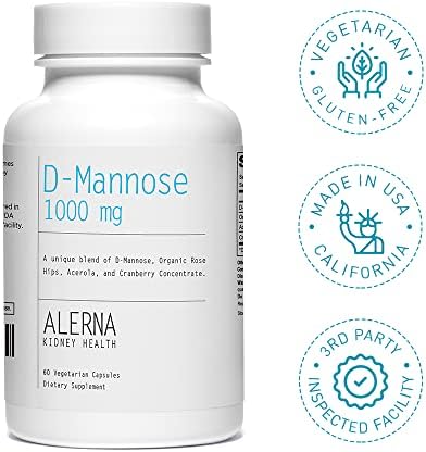D-Mannose 1000 mg - Urinary Tract Health - with Cranberry Concentrate, Organic Rose Hips, Acerola Extract - 60 Vegetarian Capsules