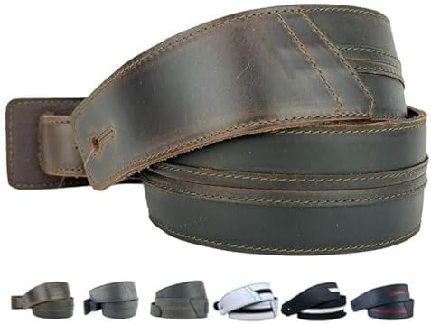 The Original Straight Up Full Grain Padded Leather Guitar Strap - For Electric, Acoustic and Bass Guitars