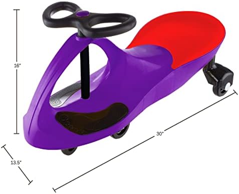 Wiggle Car Ride On Toy - No Batteries, Gears or Pedals - Twist, Swivel, Go - Outdoor Ride Ons for Kids 3 Years and Up by Lil' Rider (Hot Pink and Black)