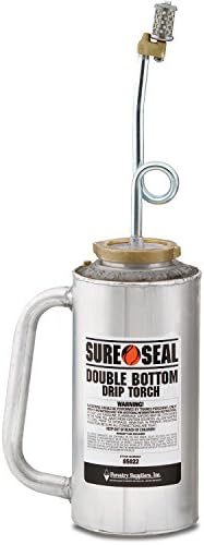 Forestry Suppliers Sure-Seal Double-Bottom Drip Torch | Heavy Duty 15 Gauge Aluminum Canister | Big Mouth for Easy Filling | Fuel Trap & Check Valve