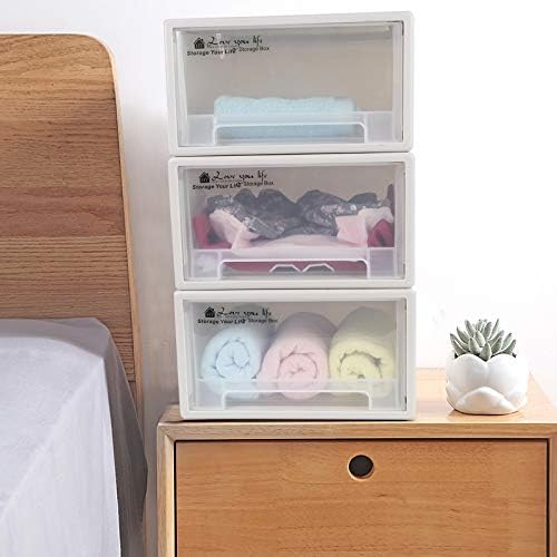 12 Quart Plastic Stacking Storage Drawer Unit Front Box, 1 Pack