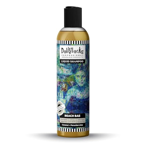 Dollylocks Clarifying Liquid Shampoo | Rosemary Peppermint Lemon | Paraben-free, Plant-Based, Vegan, Residue-Free Loc, Braid, Dreadlock Care | All hair types | 8oz