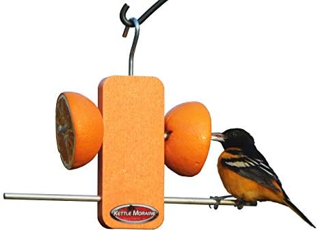 Recycled Single Oriole Orange Fruit Stick Feeder