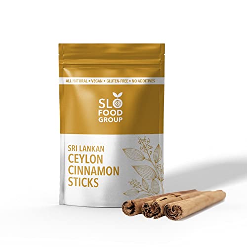 Slofoodgroup -Ceylon Cinnamon Sticks - 1 Lb - Pure Ceylon Cinnamon Quills -5 Inch Cut Cinnamon Spice from Sri Lanka, True Cinnamon - Cinnamomum Verum