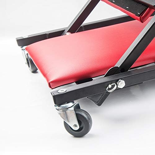 41" Foldable Heavy Duty Z Creeper Seat Rolling Chair Mechanics Garage 2 in 1 Work Bench