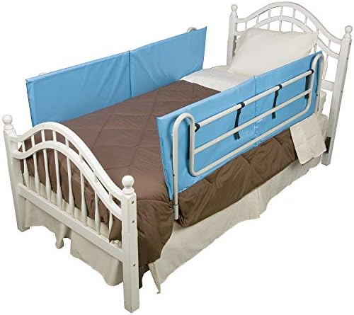 DMI Bed Rail Cover, Bed Rail Padding and Bed Bumper Pad for Elderly, Disabled or Handicapped, Rails Not included, Padded Cover Only, Blue