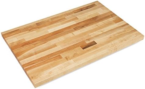 John Boos Oil Finish Non Reversible Hard Maple Bakers Table Top, 36 x 25 x 1 1/2 inch - 1 Each.