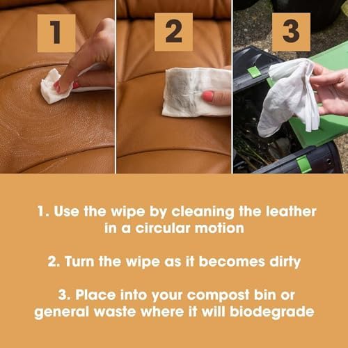 Furniture Clinic Large Leather Care Kit | Leather Cleaner + Conditioning Protection Cream for Furniture | Two 17oz Bottles + 1 Sponge & 1 Cloth | Restore Leather Couches, Car Seats, Jackets, & Boots