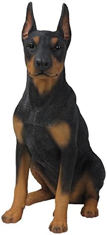 Hi-Line Gift Ltd Sitting Doberman Pinscher Dog Statue