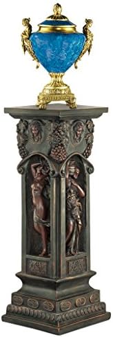 Design Toscano KY992 Chatsworth Manor Neoclassical Pedestal Column Plant Stand, Antique Stone