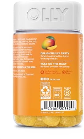 OLLY Probiotic Gummy, Immune System & Digestive Support*, Mango - 50 Count