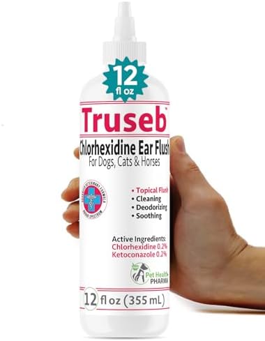 Truseb Maximum Strength Dog Ear Infection Treatment Flush