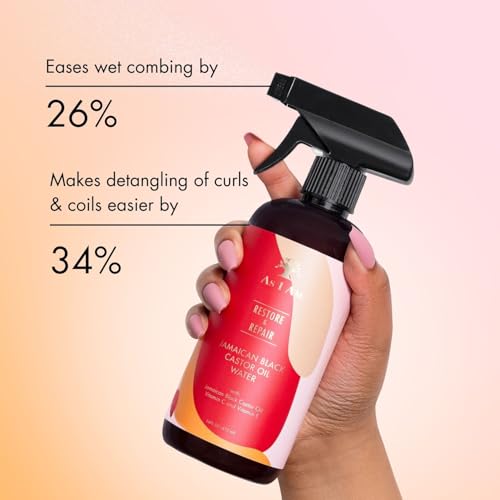 As I Am JBCO Water 16 oz - Nano Curl Strengthener - Moisturizes and Detangles - Anti-Frizz - Increases Fiber Strength - Enriched with Jamaican Black