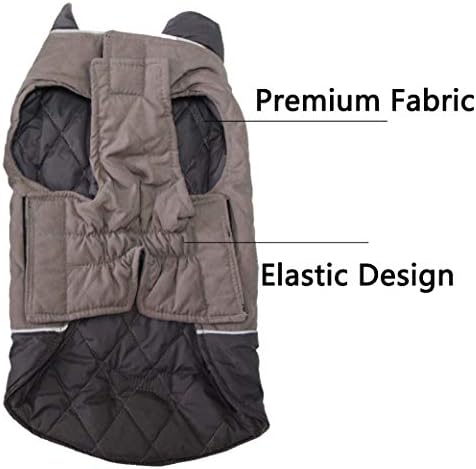 Vecomfy Reversible Dog Coat for Small Dogs with 2 Leash Openings