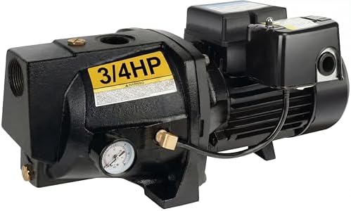 Shallow Well Jet Pump,Cast Iron, Well Depth Up to 25ft, 115V/230V Dual Voltage, Automatic Pressure Switch