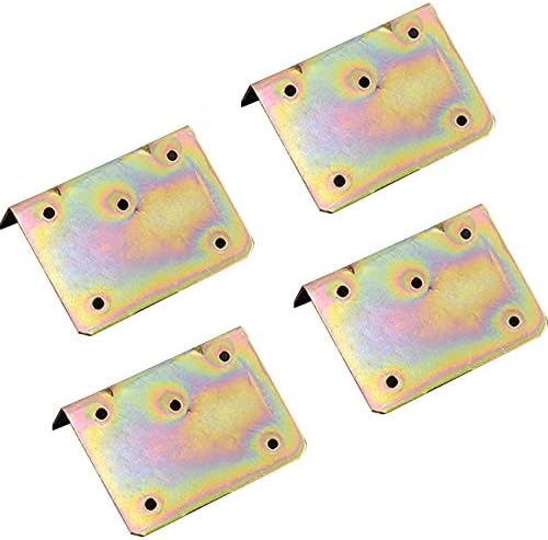 TIHOOD 4PCS Premium Heavy Duty Non-Mortise Bed Rail Fittings Wood Bed Rail Bracket, Headboards and Foot-Boards with Screws