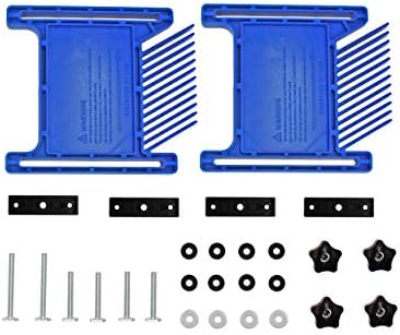 PRS3020 Featherboard for Table Saw, Router Table, Bandsaw, Replace for Kreg Compatible with Standard 3/8" x 3/4" T-slot and Miter Slot, Blue